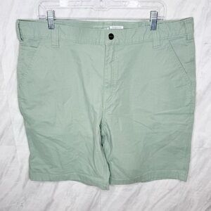 Carhartt Men's Light Green Flat Front Shorts